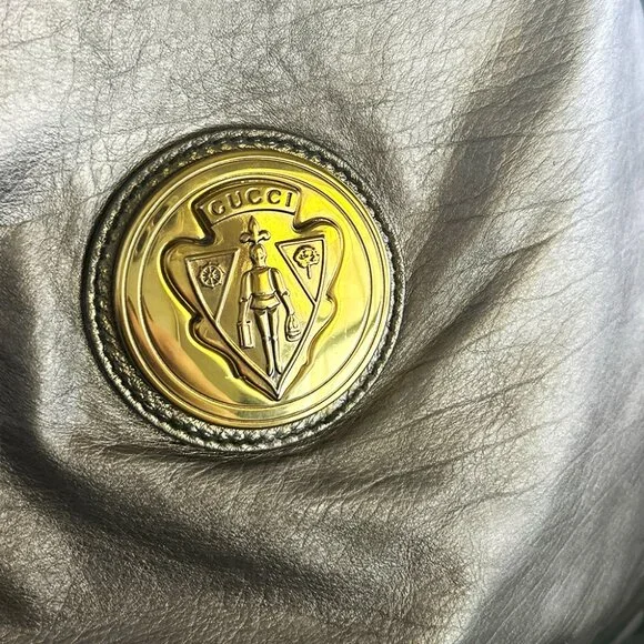 GUCCI Hysteria Fold-over Metallic Hobo Bag - Picture 7 of 14